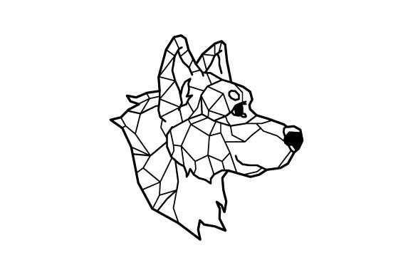 Download Polygon Dog Head Line Art - Dog Collection