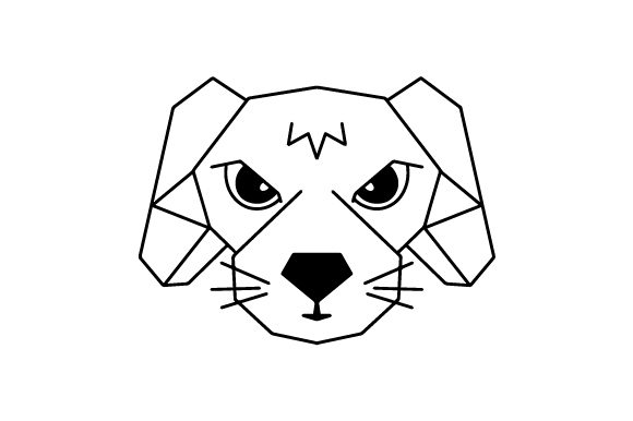 Download Polygon Dog Head Line Art - Dog Collection