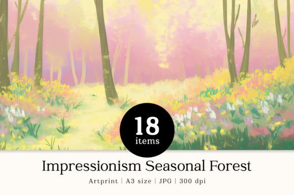 Download Impressionism Season Forest A3 Artprints - Impression Collection