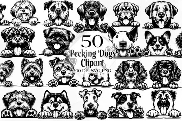 Download 50 Peeking Dog Vector Art SVG PNG Part 2 - Dog Collection