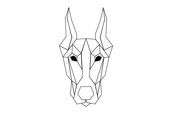 Download Polygon Dog Head Line Art - Dog Collection