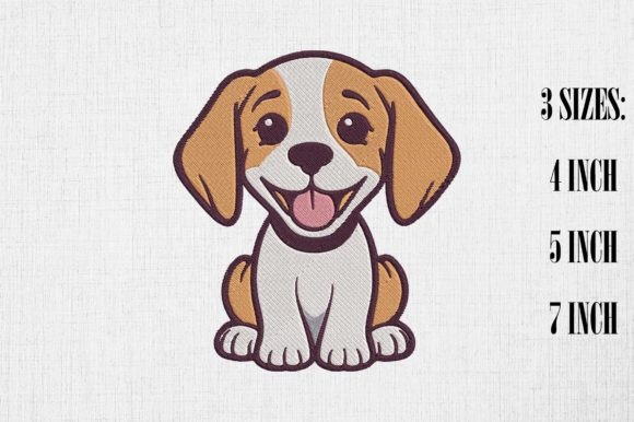 Download Cute Kawaii Beagle Dog Embroidery Design - Dog Collection