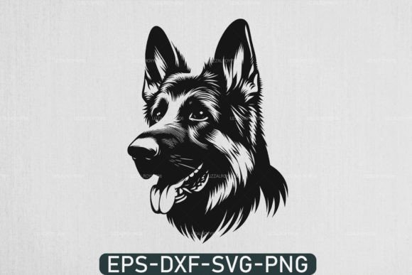 Download German Shepherd Svg , Dog Head Svg - Dog Collection