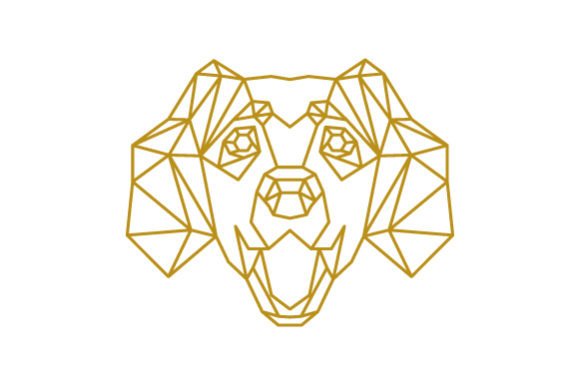 Download Polygon Dog Head Line Art - Dog Collection