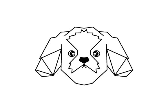 Download Polygon Dog Head Line Art - Dog Collection