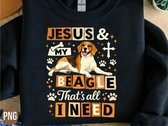 Download Jesus and My Beagle Dog Lover PNG Shirt - Dog Collection