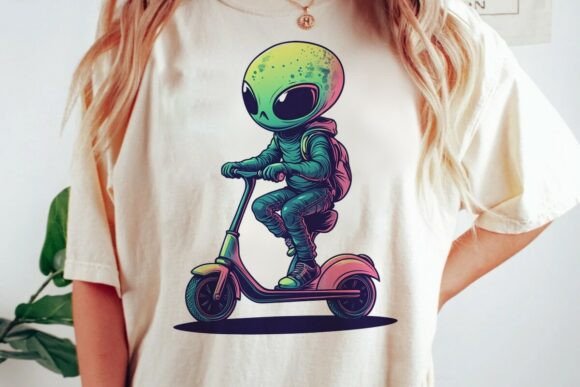 Download 1377_An_Alien_illustration_Alien_riding_ - Premium Resources