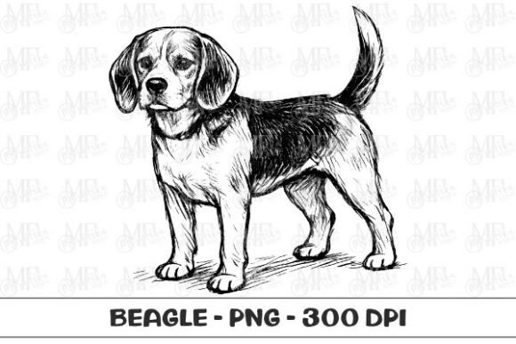 Download Beagle Dog Sketch PNG - Dog Collection