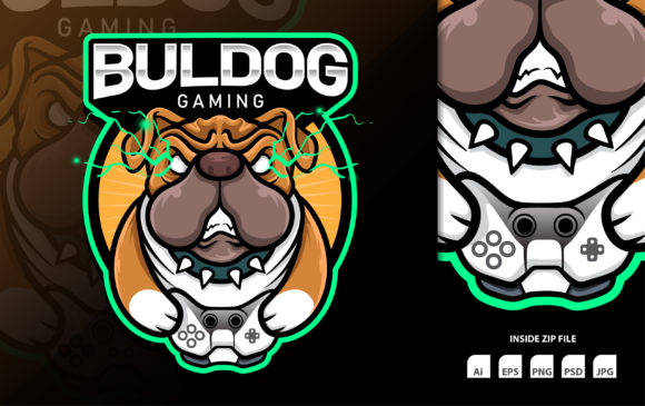 Download Stock Vector Angry Buldog Gaming Esport - Dog Collection