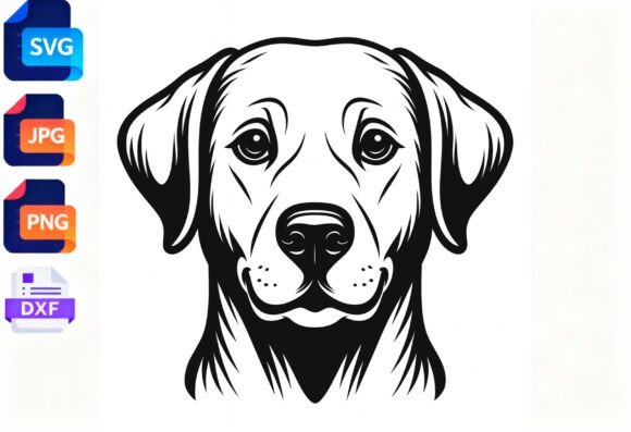 Download Labrador Retriever Dog Face SVG Clipart - Dog Collection