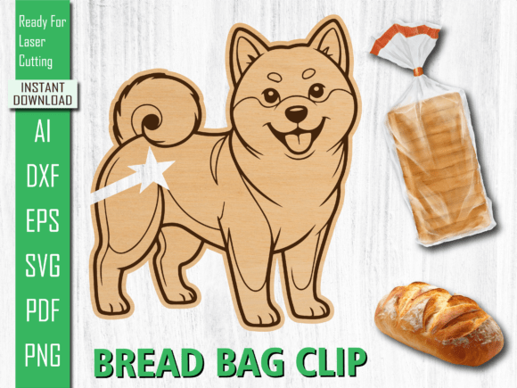 Download Shiba Inu Dog Dog Laser Bread Bag Clip - Dog Collection