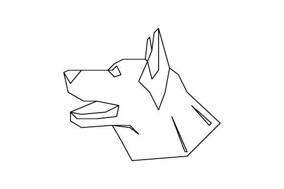 Download Polygon Dog Head Line Art - Dog Collection