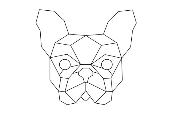 Download Polygon Dog Head Line Art - Dog Collection