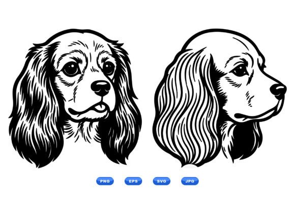 Download Vintage Dog Head Clipart Set - Dog Collection