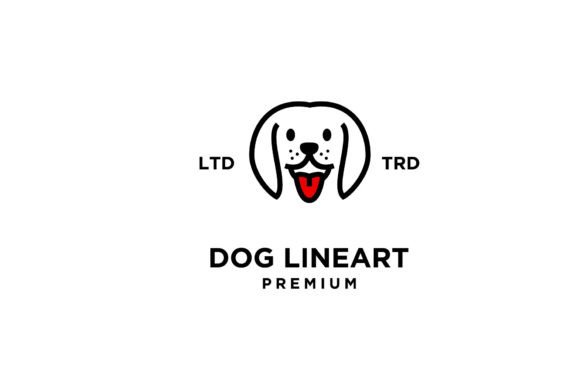Download Simple Dog Head Line Art Vector Logo - Dog Collection